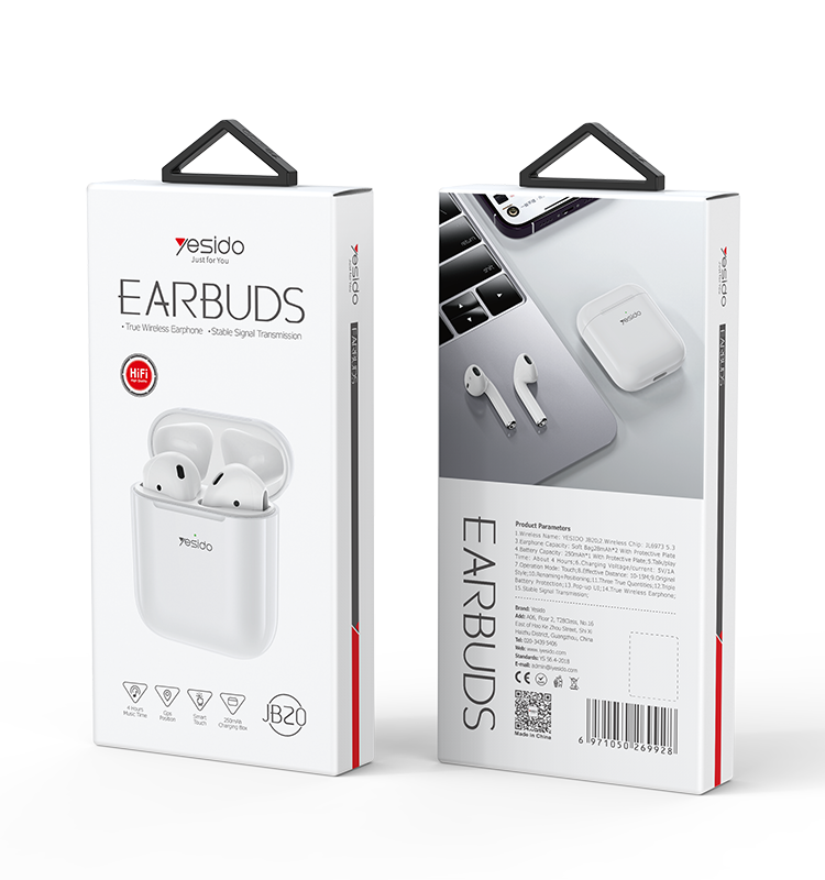 AIRPOD YESIDO JB20 WHITE