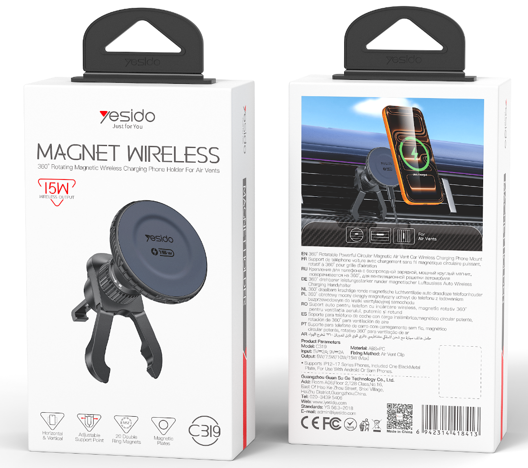 HOLDER YESIDO C319 BLACK