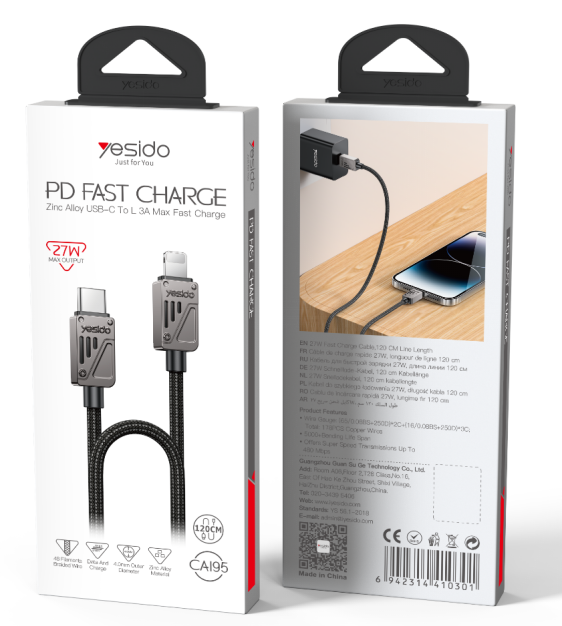 CABLE YESIDO CA195 BLACK