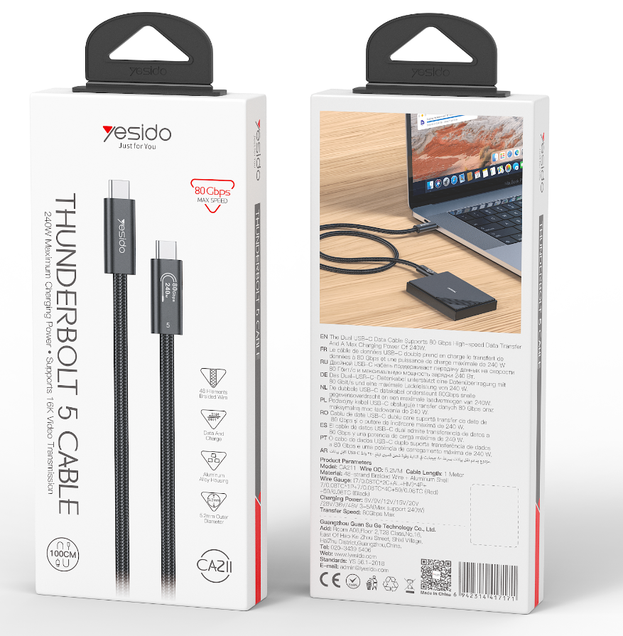 CABLE YESIDO CA211 BlACK