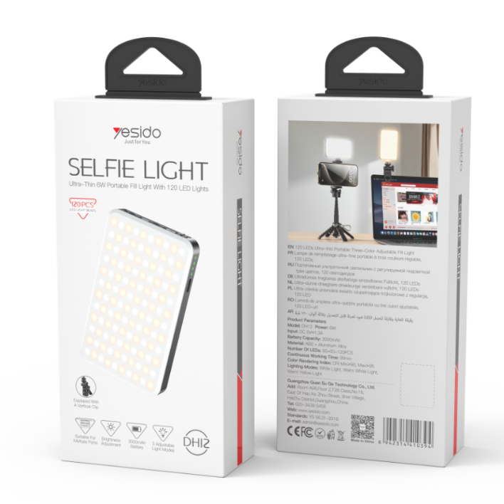 Ultra-thin portable pocket fill light DH12