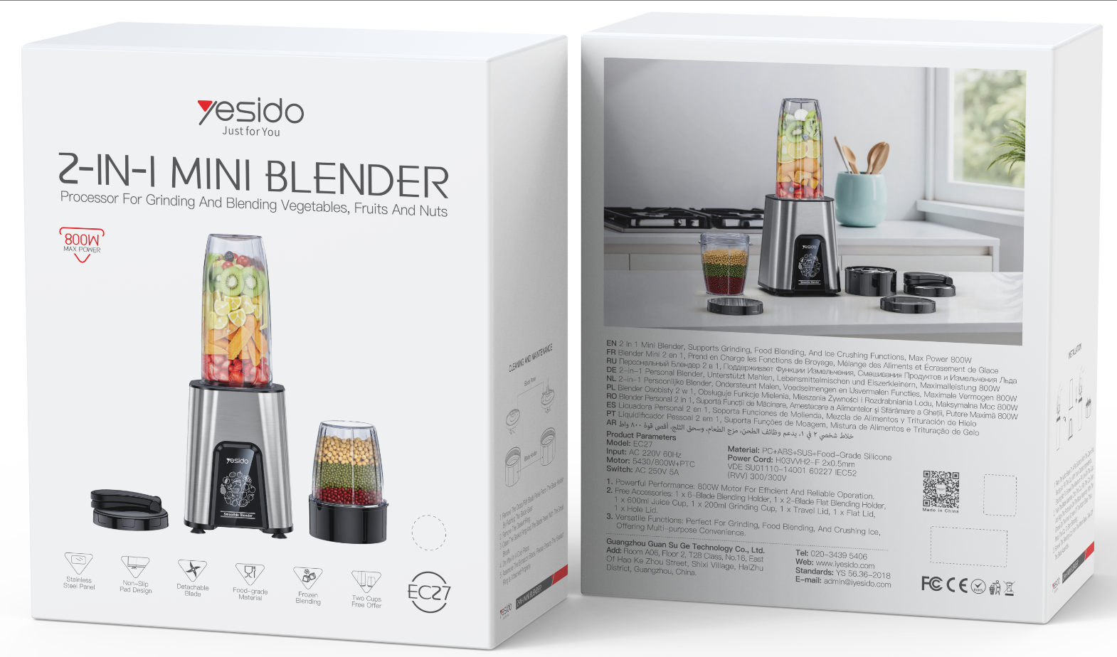 juice grinder YESIDO EC27 EU SILVER