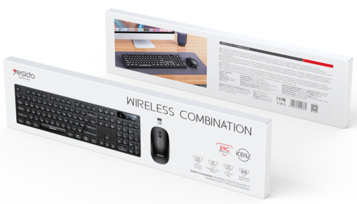 Keyboard YESIDO KB42 EN BLACK