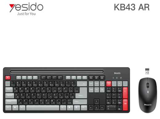 Keyboard YESIDO KB43 EN BLACK