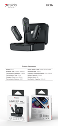 Wireless Microphone YESIDO KR16 BLACK