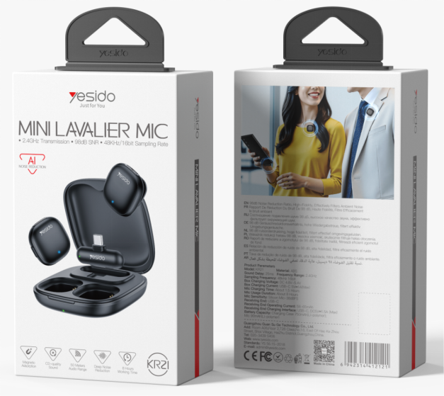 Wireless Microphone YESIDO KR21 BLACK