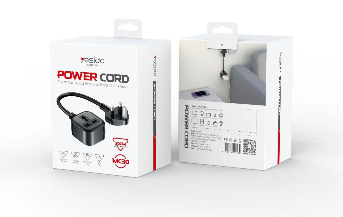 UK/Power cord-0.25M MC30