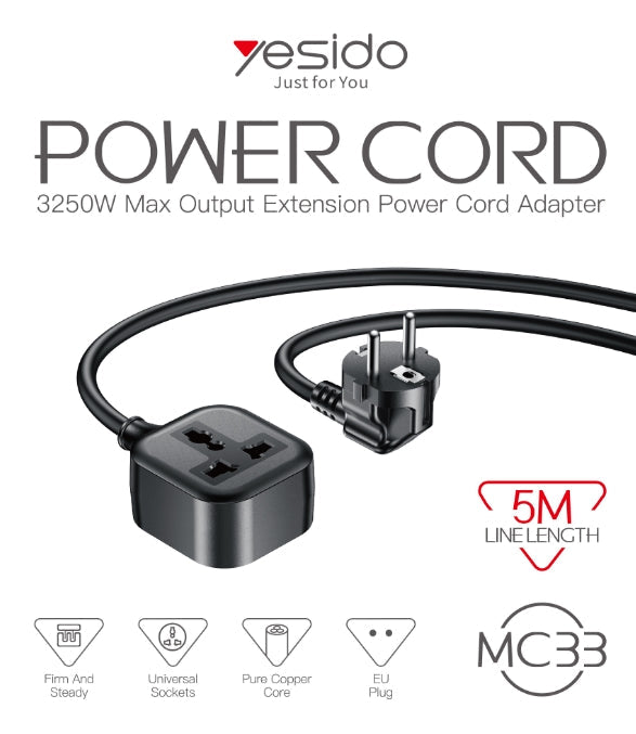 EU floor extension cord  5M MC33