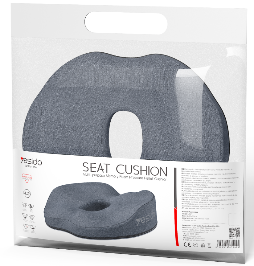 SEAT CUSHION YESIDO MG27 GRAY