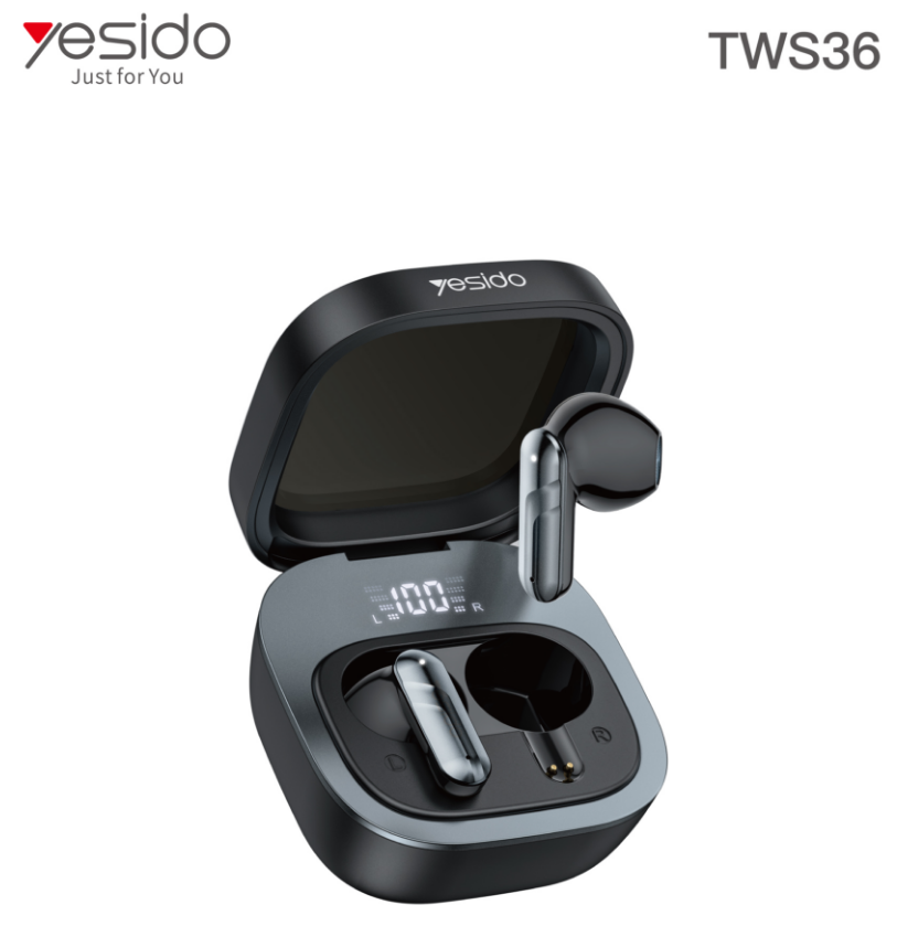 AIRPOD YESIDO TWS36 BLACK