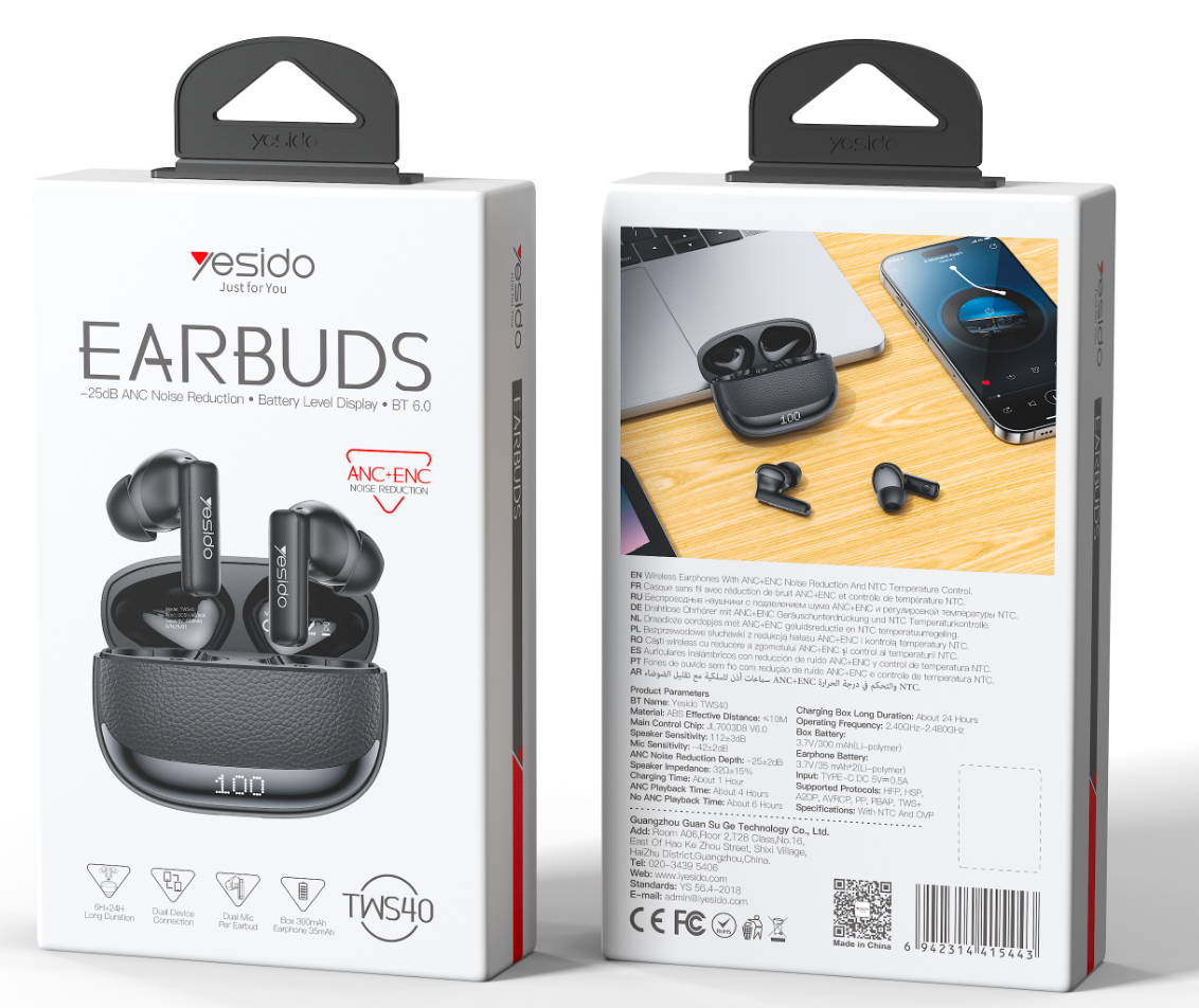 ANC+ENC earbuds(Four-mic ) TWS40