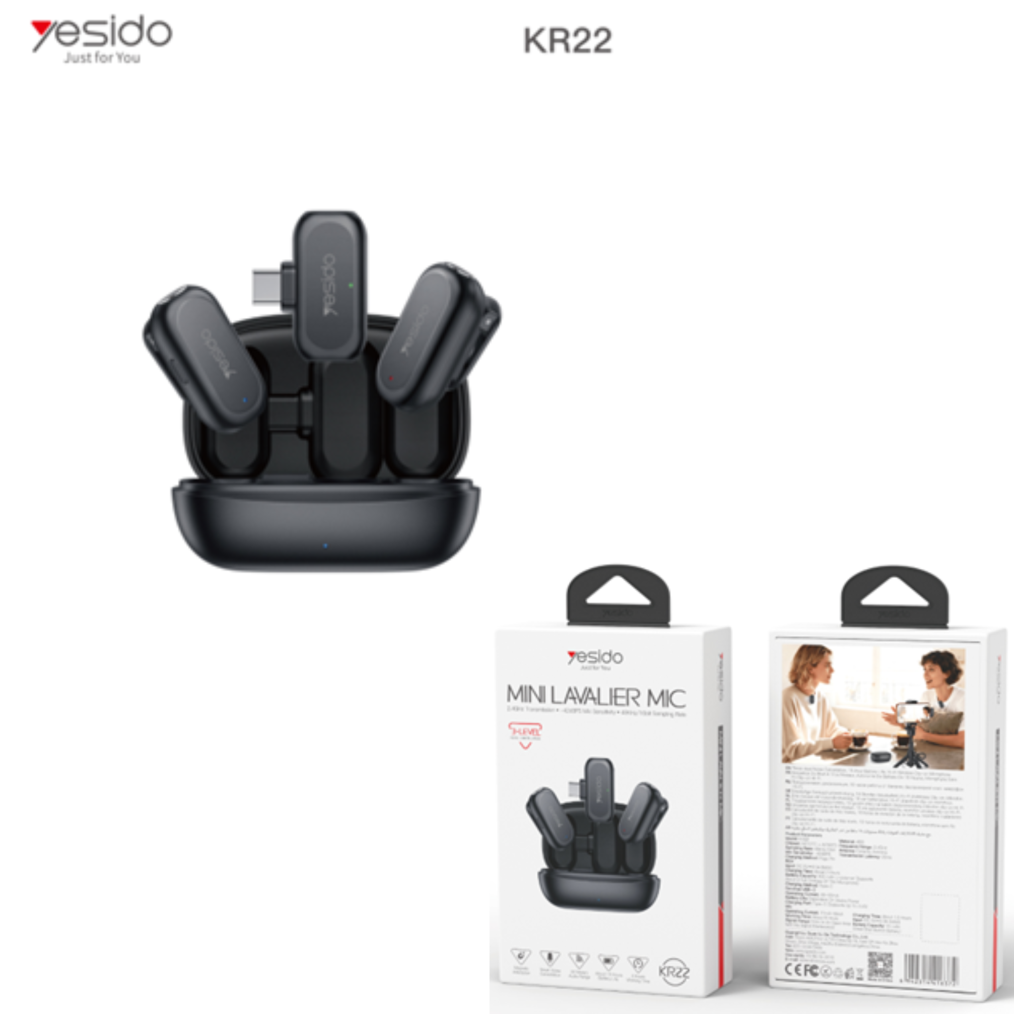 AI Lavalier Microphone KR22- TC