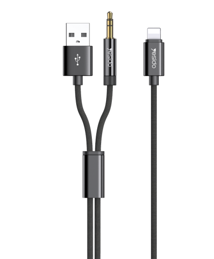 3.5MM -lightning AUX  Audio cable  & charging YAU18