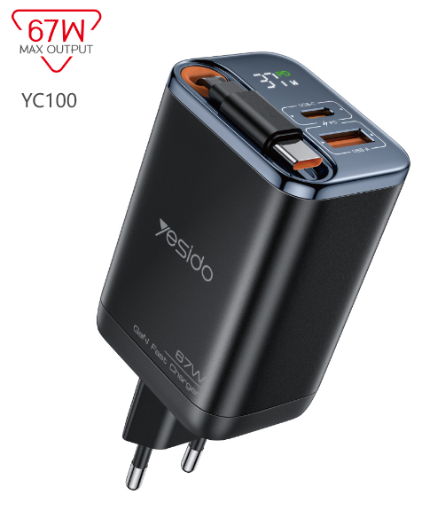 HOME CHARGER YESIDO YC100 BLACK