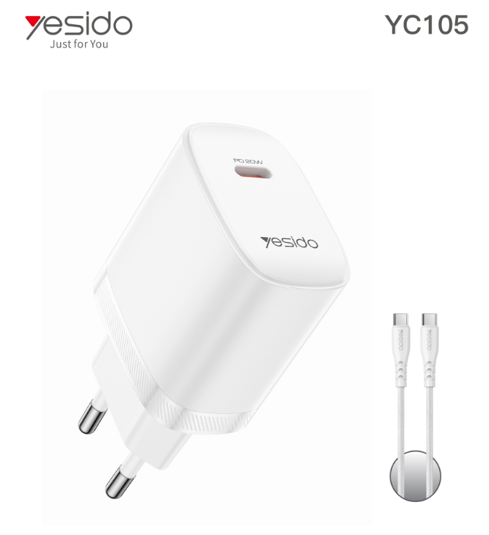 TC PD20W  Home charger EU (C TO C cable) YC105
