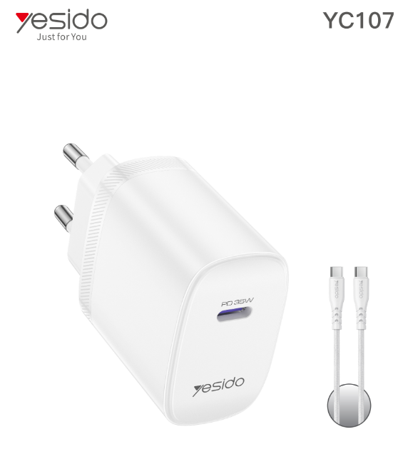 TC PD35W  Home charger EU (C TO C cable) YC107