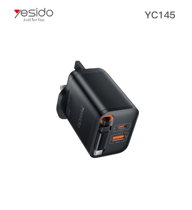 40W Retractable Cord Charger-UK YC145