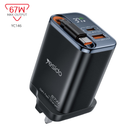 67W Retractable Cord Digital Charger-UK  YC146