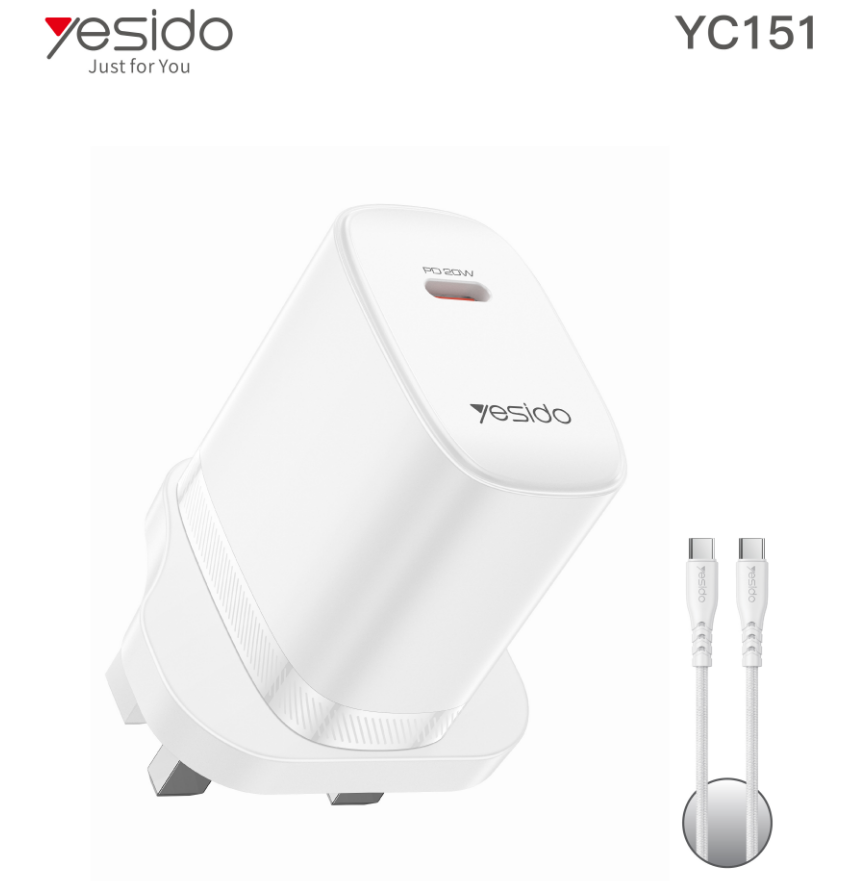 TC PD20W  Home charger UK (C TO C cable) YC151