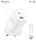 A+C 20W  Home charger UK (C TO C cable) YC152