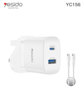 A+C 45W  Home charger UK (C TO C cable) YC156