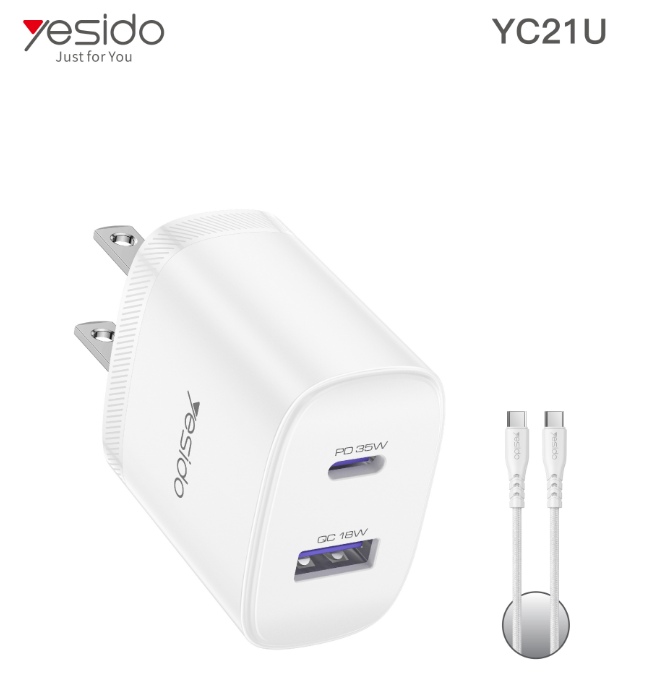 A+C 35W  Home charger US (C TO C cable) YC21U