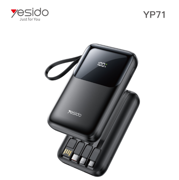 Power bank YESIDO YP71 BLACK