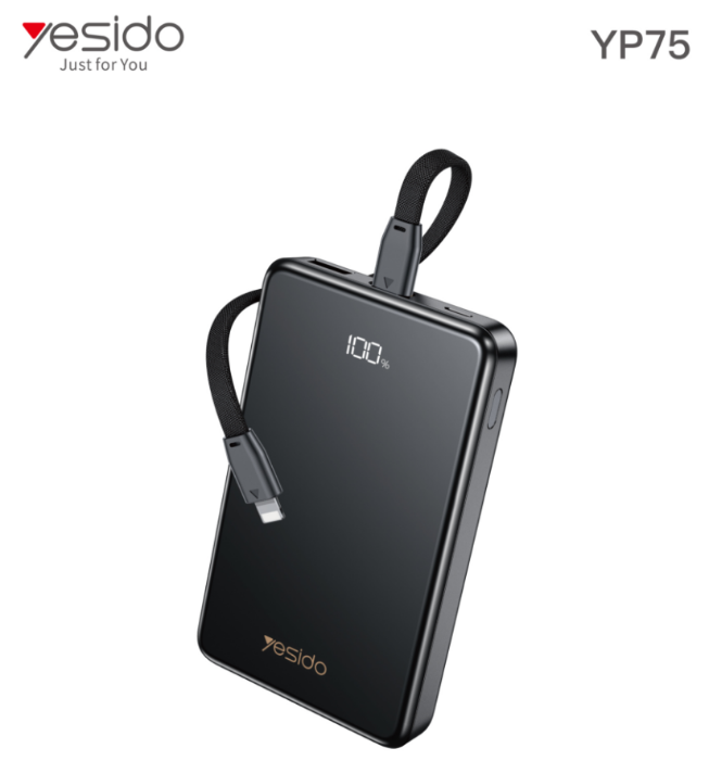 Power bank YESIDO YP75 BLACK