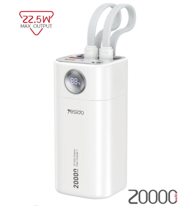 Power bank YESIDO YP86 WHITE