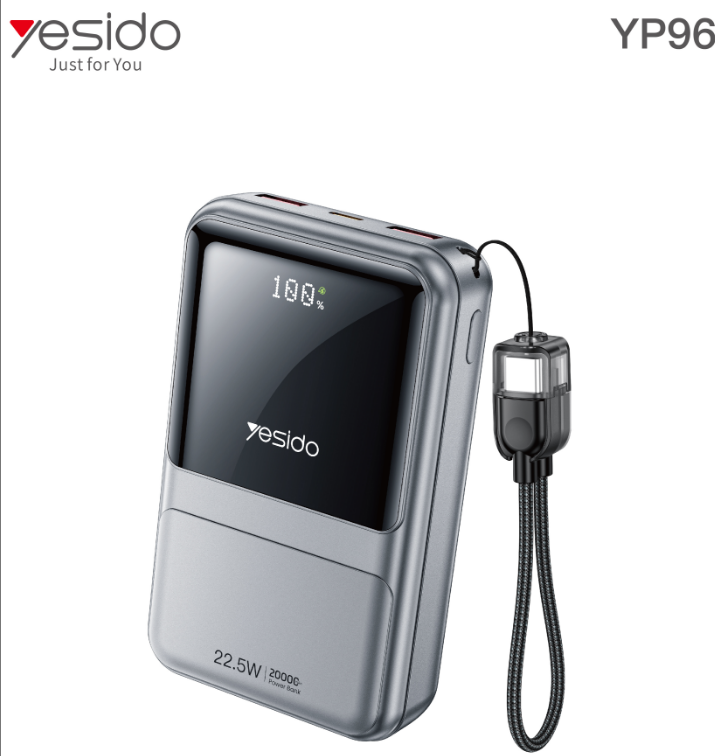 Power bank YESIDO YP96 SILVER